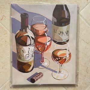 Wall art/painting ~ wine and glass